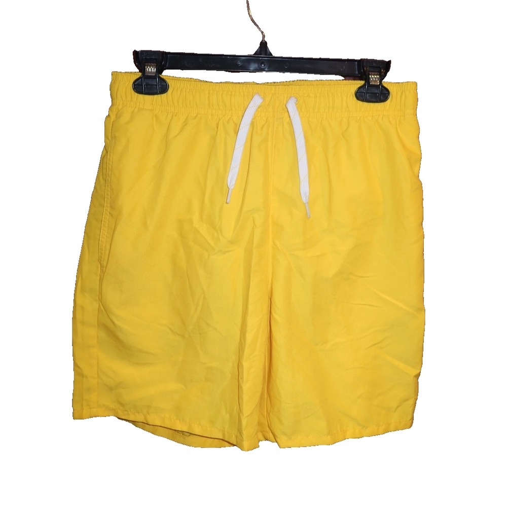 Old Navy Men's Swim Trunks Size Small Yellow Drawstring Mesh Lined Shorts